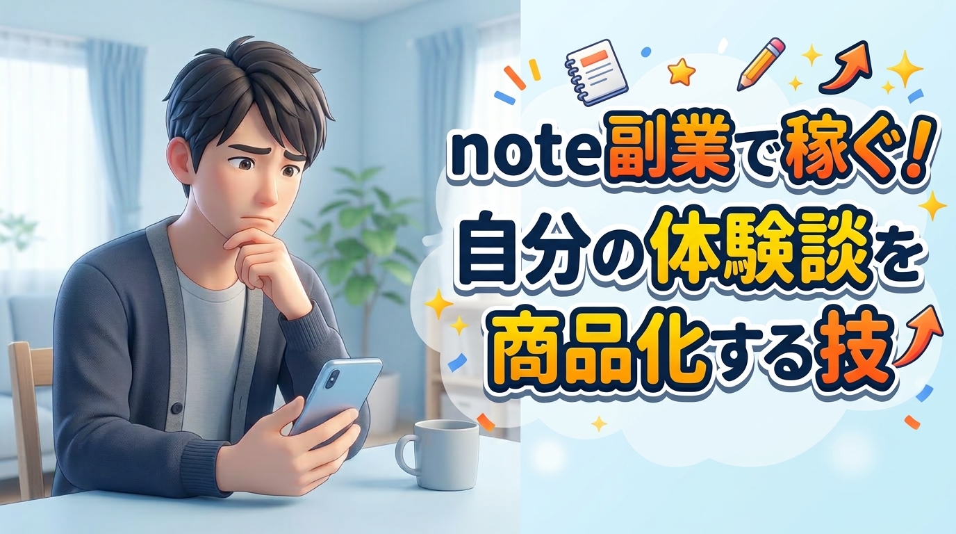 note副業で稼ぐ！自分の体験談を商品化する技【収益化経験ありの私が解説します！】